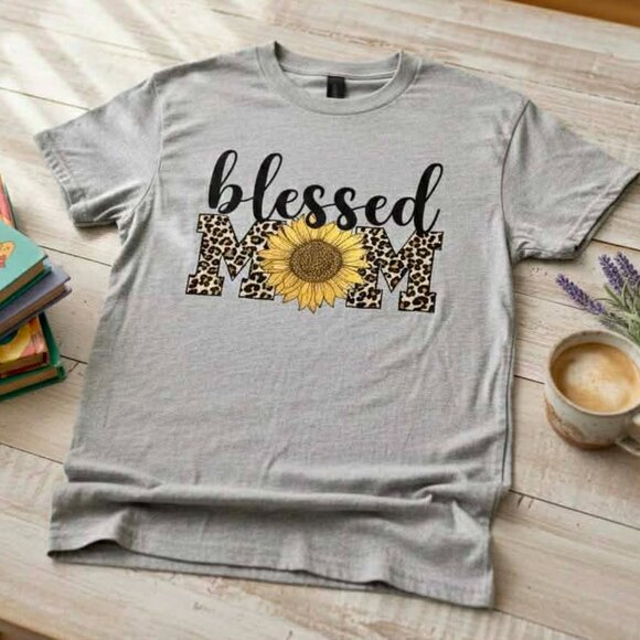 Women's Blessed Mom Tee - Picture 2 of 3